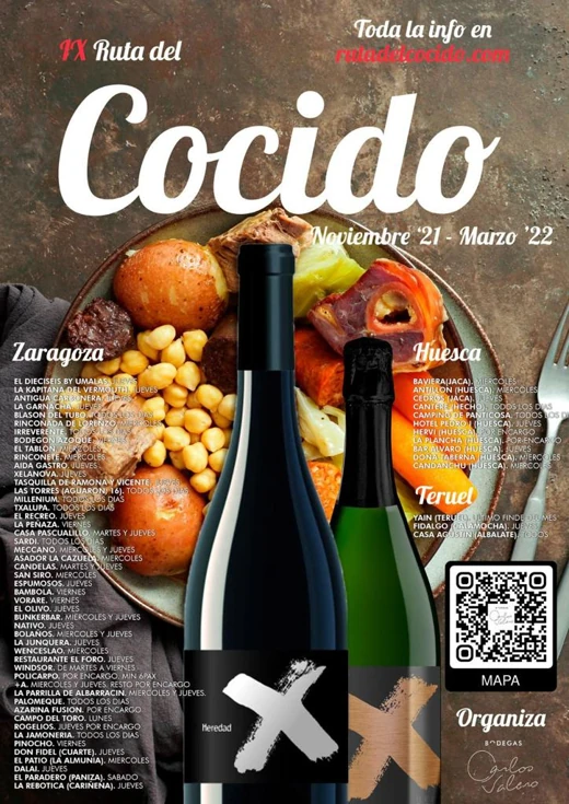 Cartel de la IX Ruta del Cocido de Aragón