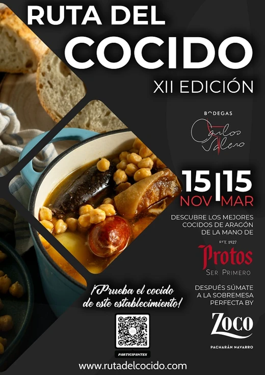 Cartel de la XII Ruta del Cocido de Aragón