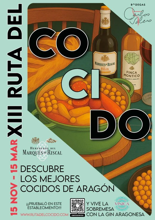 Cartel de la XIII Ruta del Cocido de Aragón